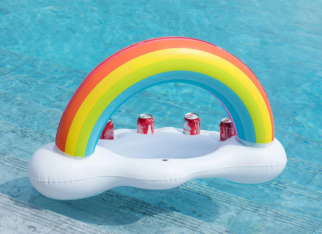 Inflatable Rainbow Cloud Drink Float Pool Cooler I77260