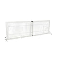 White Freestanding Pet Gate with Pet Door 22.5 in Height D94700