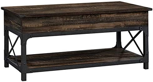 Wood and Metal Lift-Top Coffee Table in Carbon Oak/Black H697729