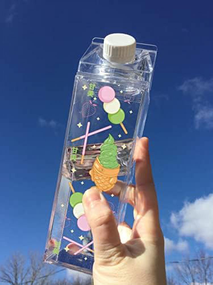 500ml 16.9oz Clear Milk Carton Water Bottle B95764