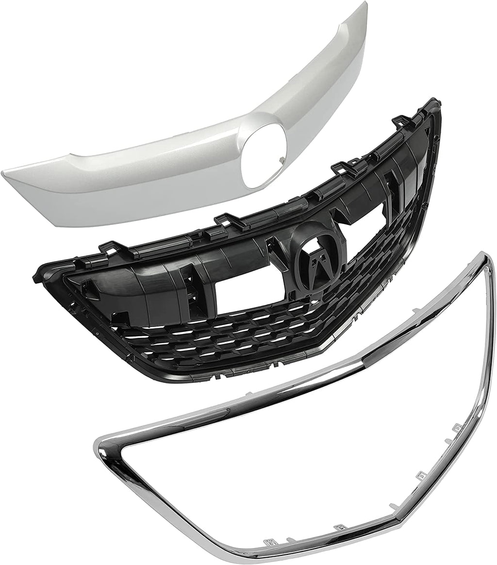 Silver Black Front Grille Cover S571385