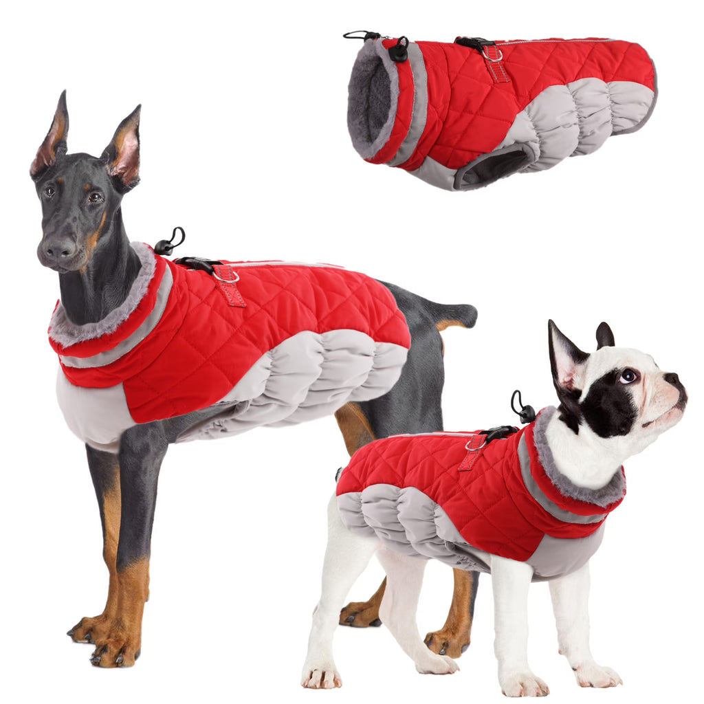 Red Reflective Dog Winter Coat P180