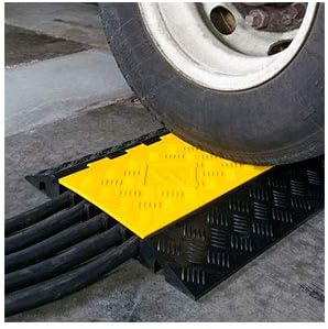 5 Channel 36” Long Black/Yellow Cable Protector Ramp T451