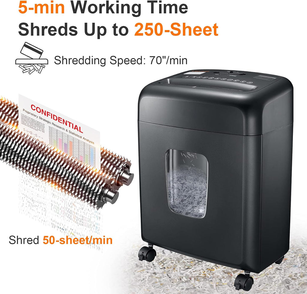 Micro Cut 8 Sheet Paper Shredder, Black, Pack of 2 B620