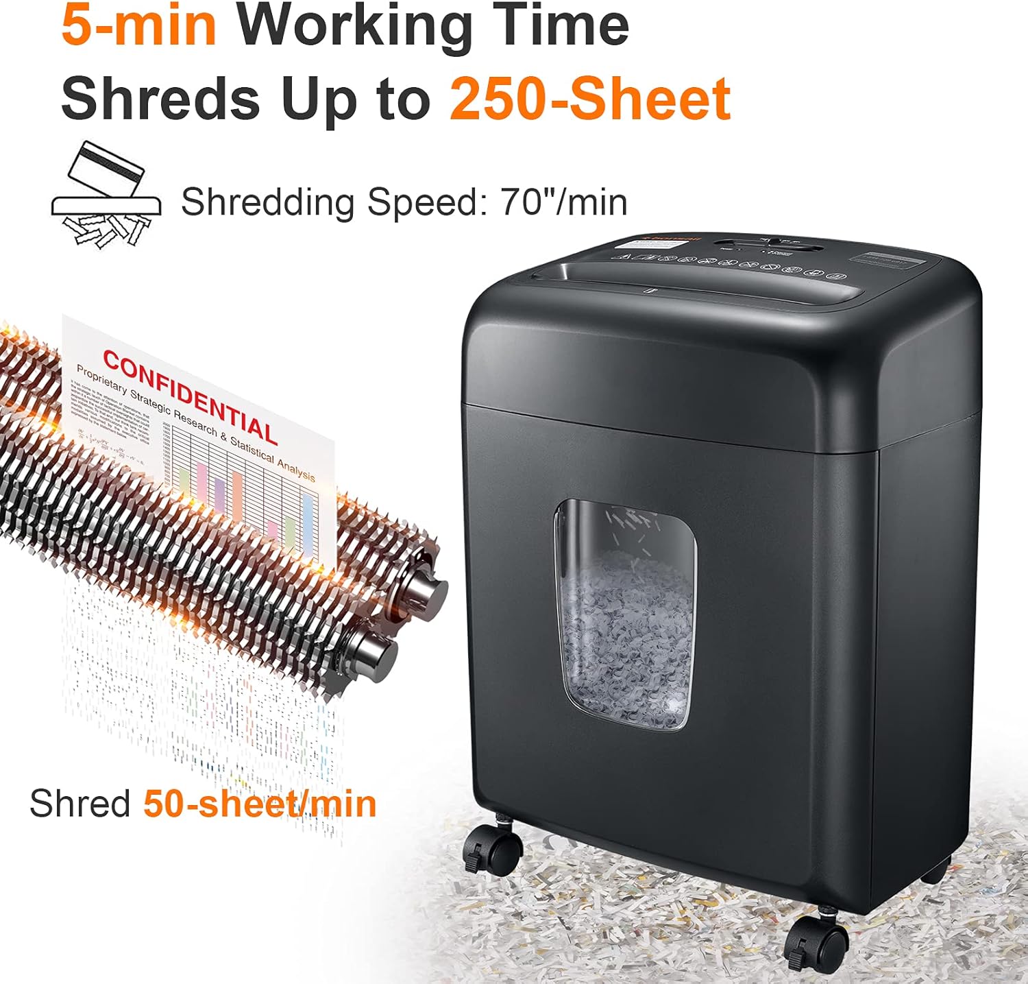 Micro Cut 8 Sheet Paper Shredder, Black, Pack of 2 B620
