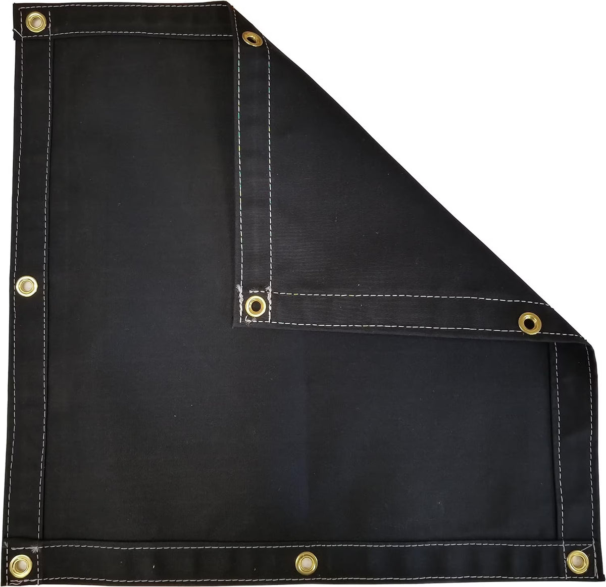 Black Polyester Canvas Tarp 4 Ft. X 5 Ft. 14.5 Oz. L807622