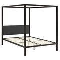 Brown Queen Canopy Bed D7280