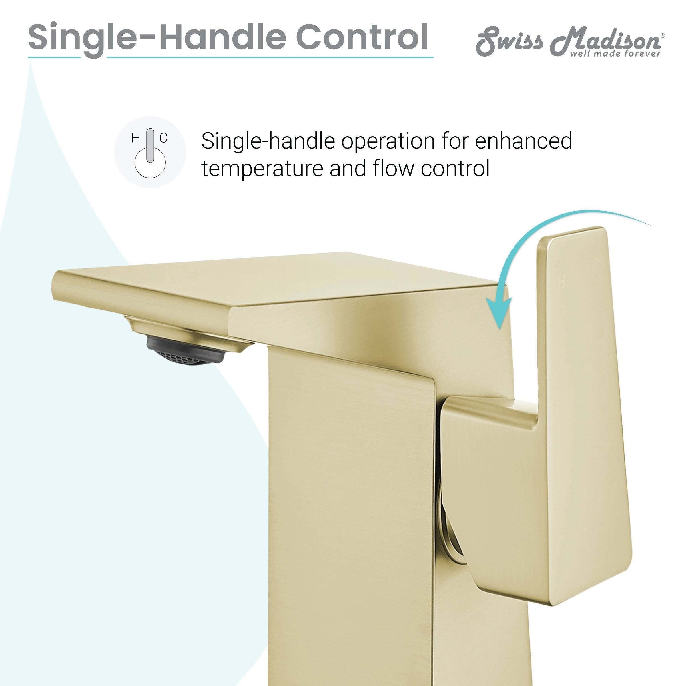 Brushed Gold Single Handle Bathroom Faucet H454