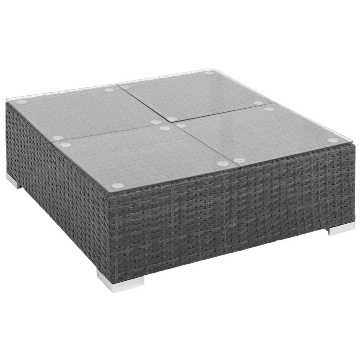 6 Piece White Cushioned Poly Rattan Patio Conversation Set F544