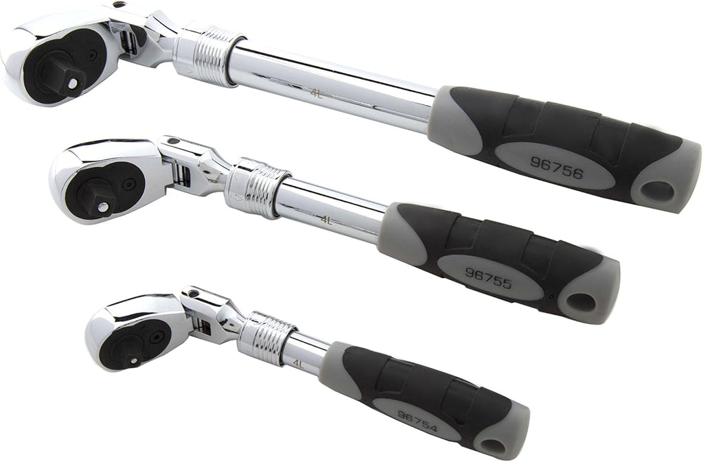 3-Piece Chrome-Vanadium Steel Ratchet Tool Set C35086