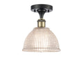 Black Antique Brass Semi-Flush Mount Light J47371