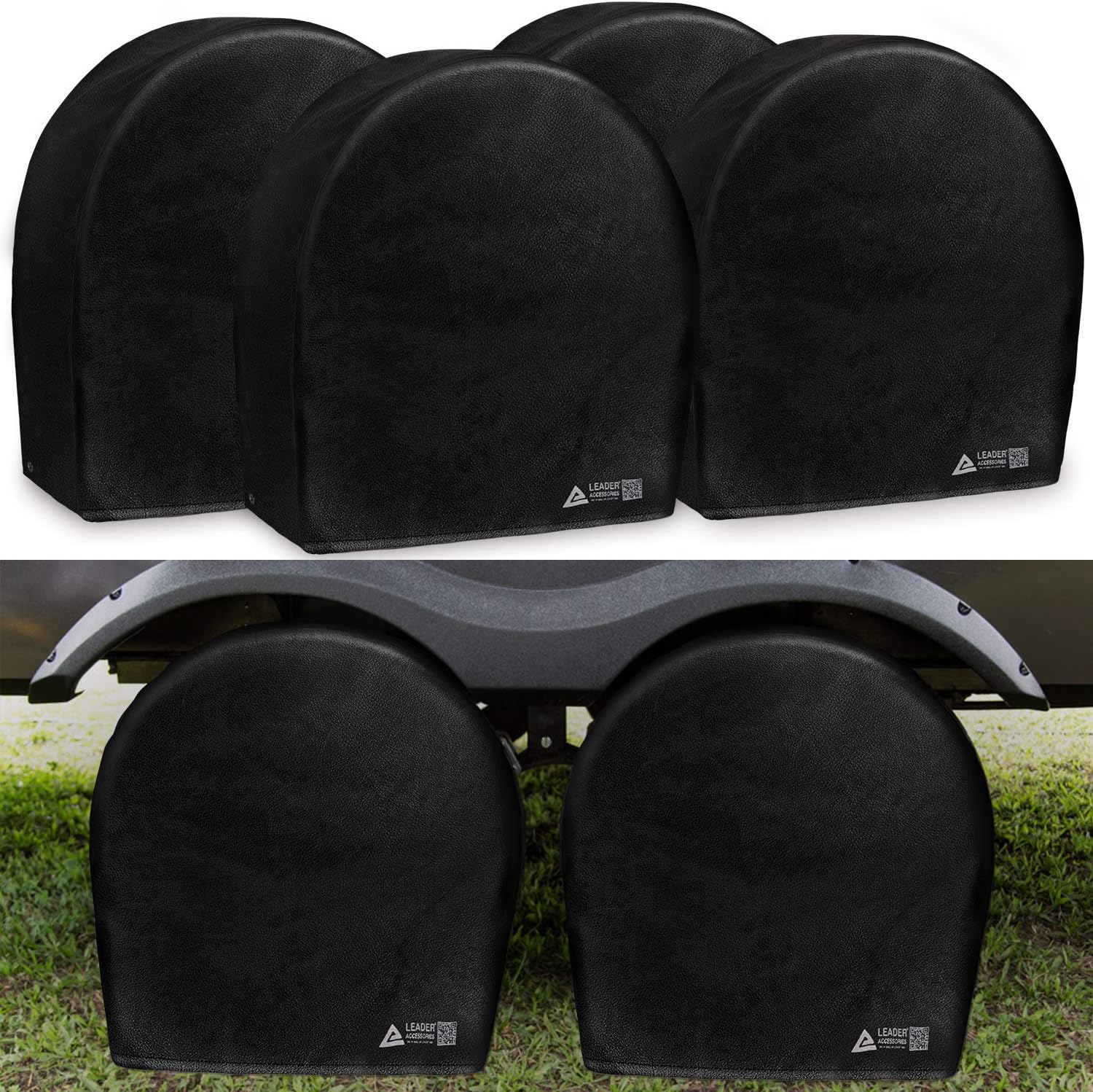 Grey Waterproof Tire Covers 4 Pack Fits 29-31.75 Diameter Tires Y316
